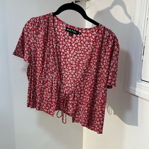 Tie-front crop top